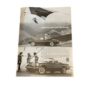1976 MGB Convertible‎ VTG Advertisement Wide Open Sports Car British Leyland MG